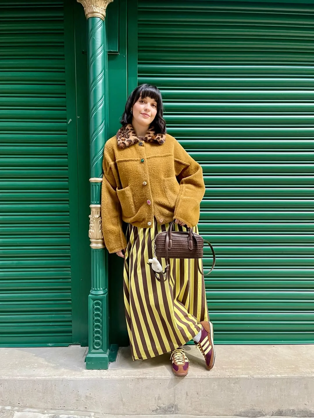 fall fashion for women over 40 Pattern Mixing With a Little Fall Drama