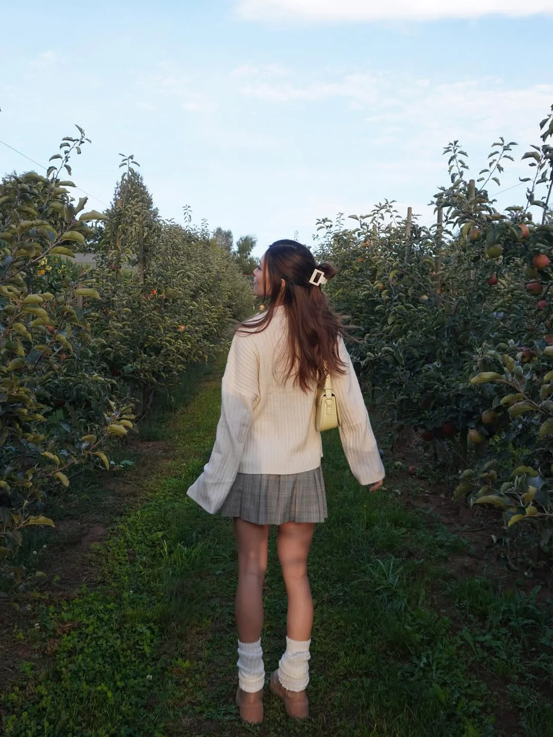 nyc fall outfits street style casual 2026 + Apple Orchard Knit And Plaid Mini Soft-Girl Fall Mood