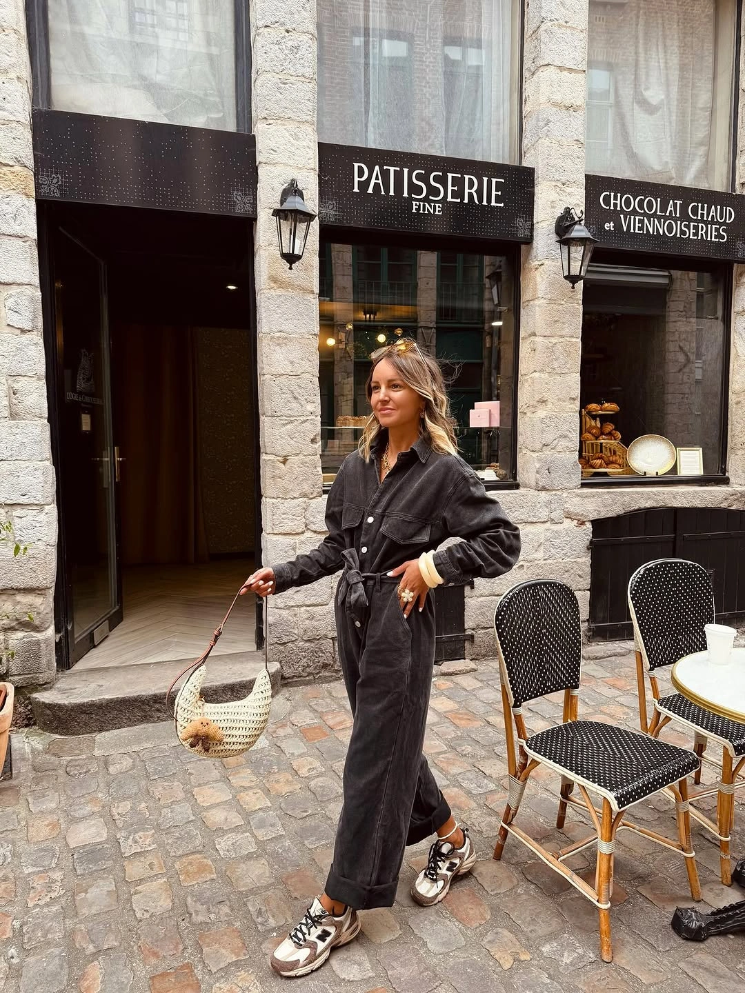 fall mom outfits 2026 The Dark Denim Jumpsuit That Makes Getting Dressed Easy