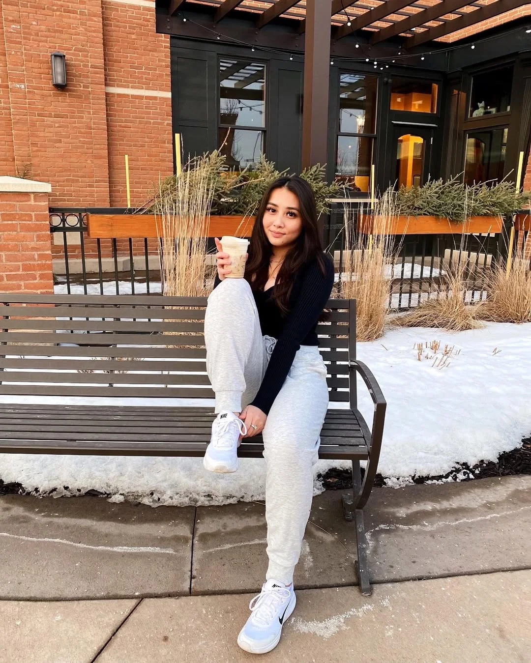 fall outfits for college students casual 2026 Clean Coffee Run Sweatpants With A Campus Polish