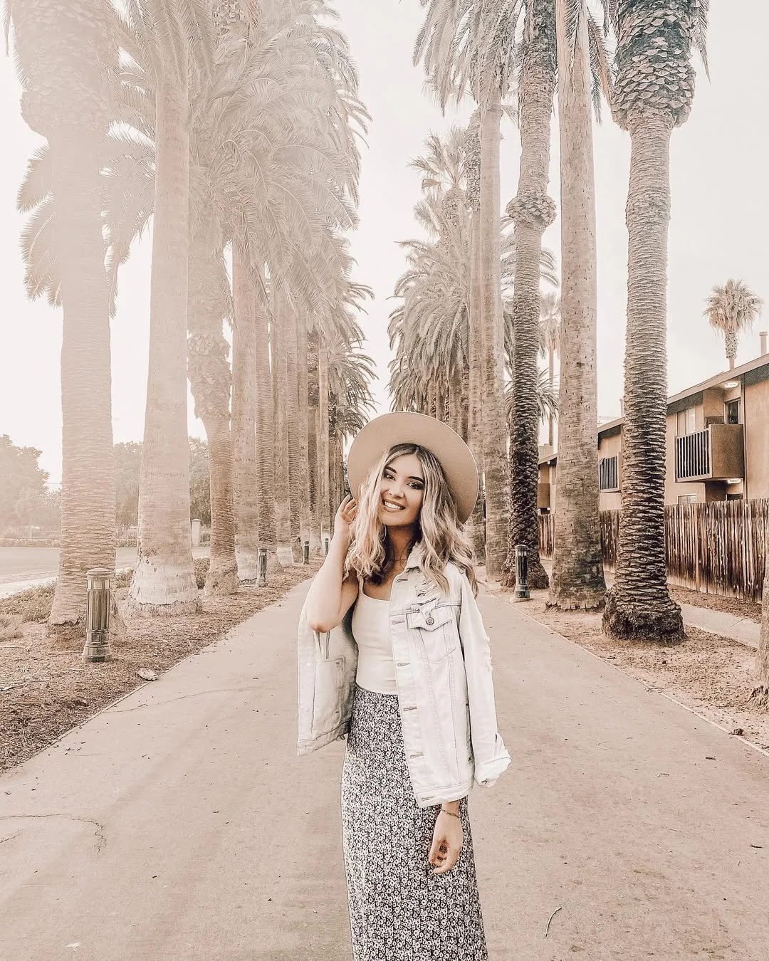 fall outfits for college students casual 2026 Soft Denim Jacket And Printed Skirt For Easy Fall Days