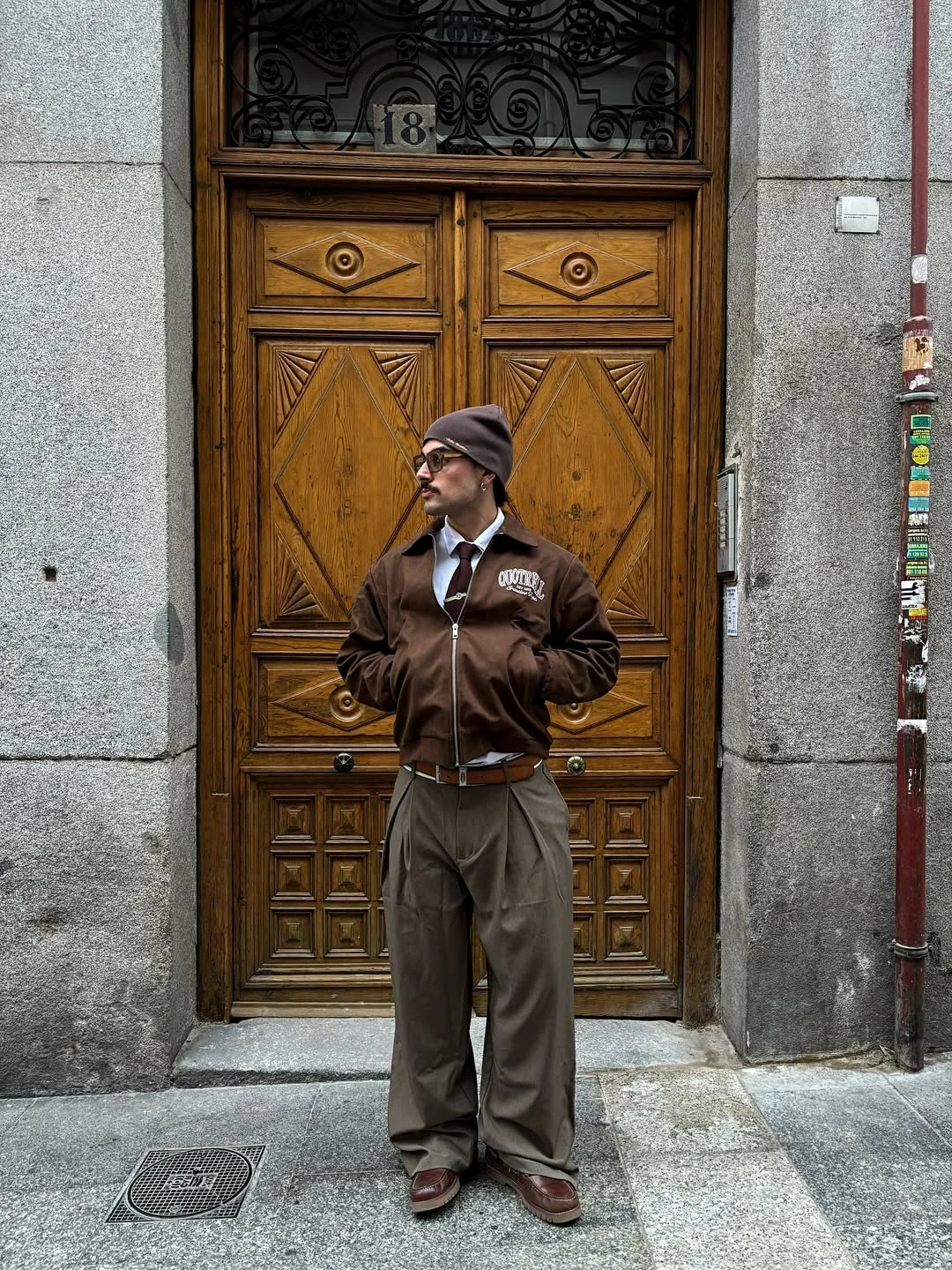 Fall outfits ideas for men 2026 Tie, Bomber Jacket, and Pleated Trousers With Vintage Charm