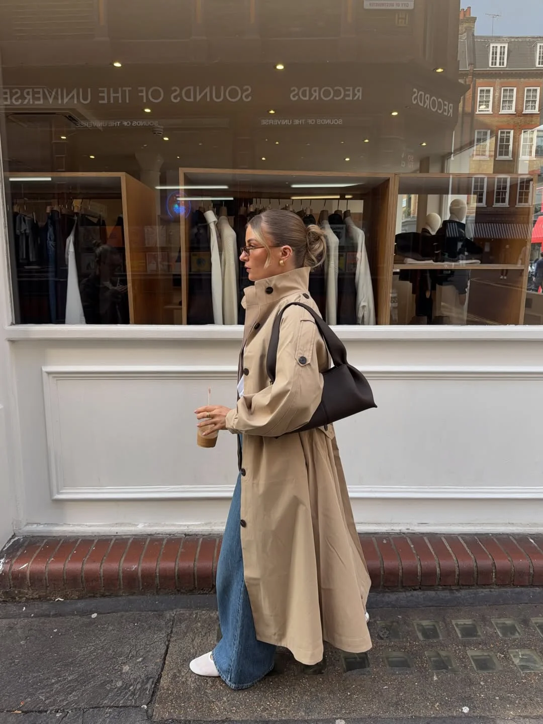 fall outfits with coat 2026 + The Long Beige Trench and Easy Wide-Leg Denim Formula