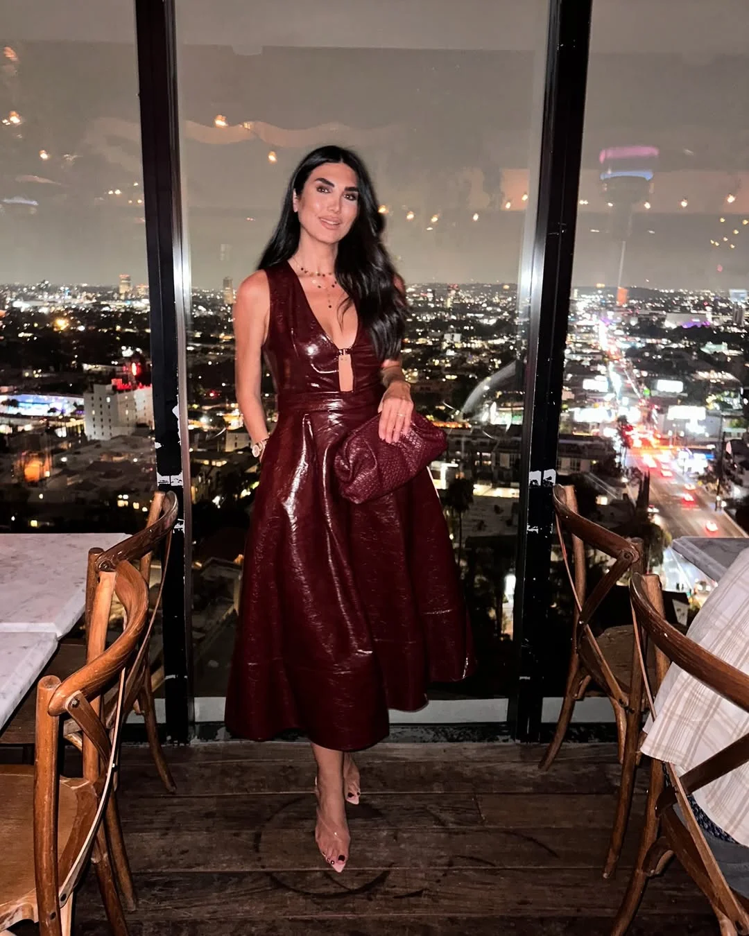 fall outfits with dresses 2026 Burgundy Gloss For A Fall Night Out