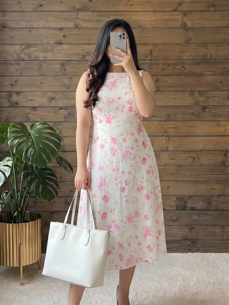 fall outfits with dresses 2026 Soft Pink Florals With A Clean Everyday Finish