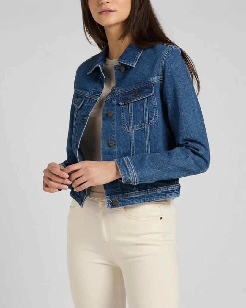 fall outfits with jeans jacket 2026 Classic Blue Denim With Cream Jeans