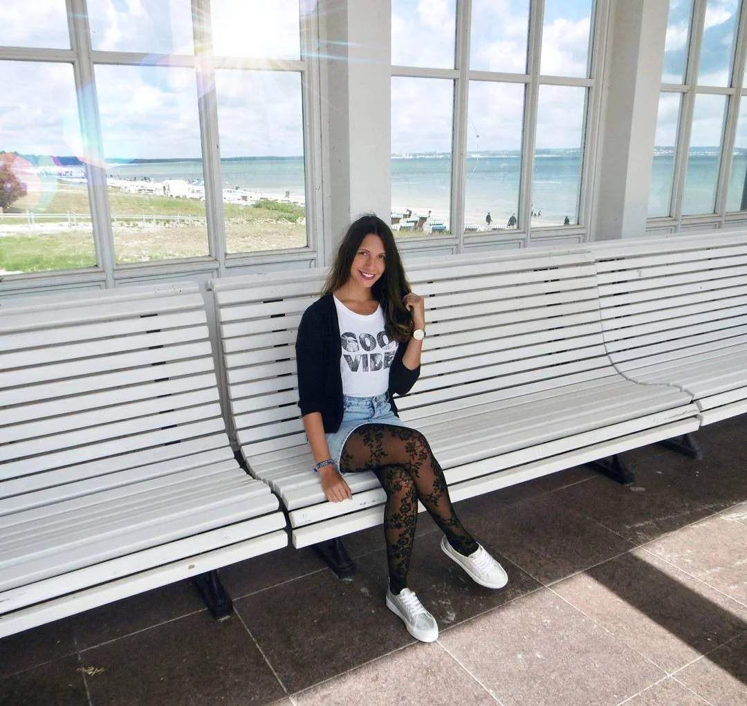 fall outfits with tights and sneakers 2026 + Denim Mini Styling With Lace Tights And White Sneakers