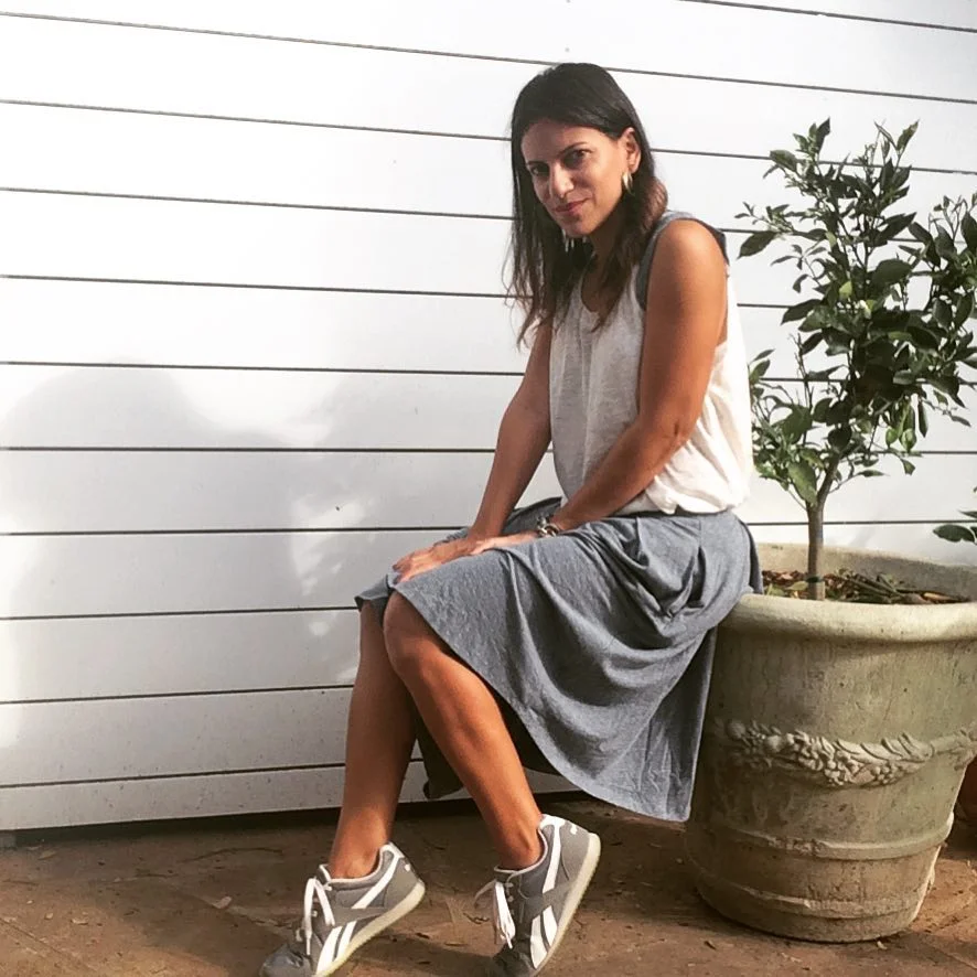 fall skirt and sneakers outfits 2026 + Gray A-Line Midi Skirt With Retro Sneakers And A Relaxed Tank