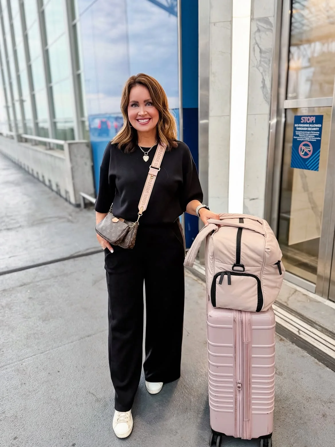 fall travel outfits 2026 + Black Wide-Leg Pants for a Carry-On Only Flight