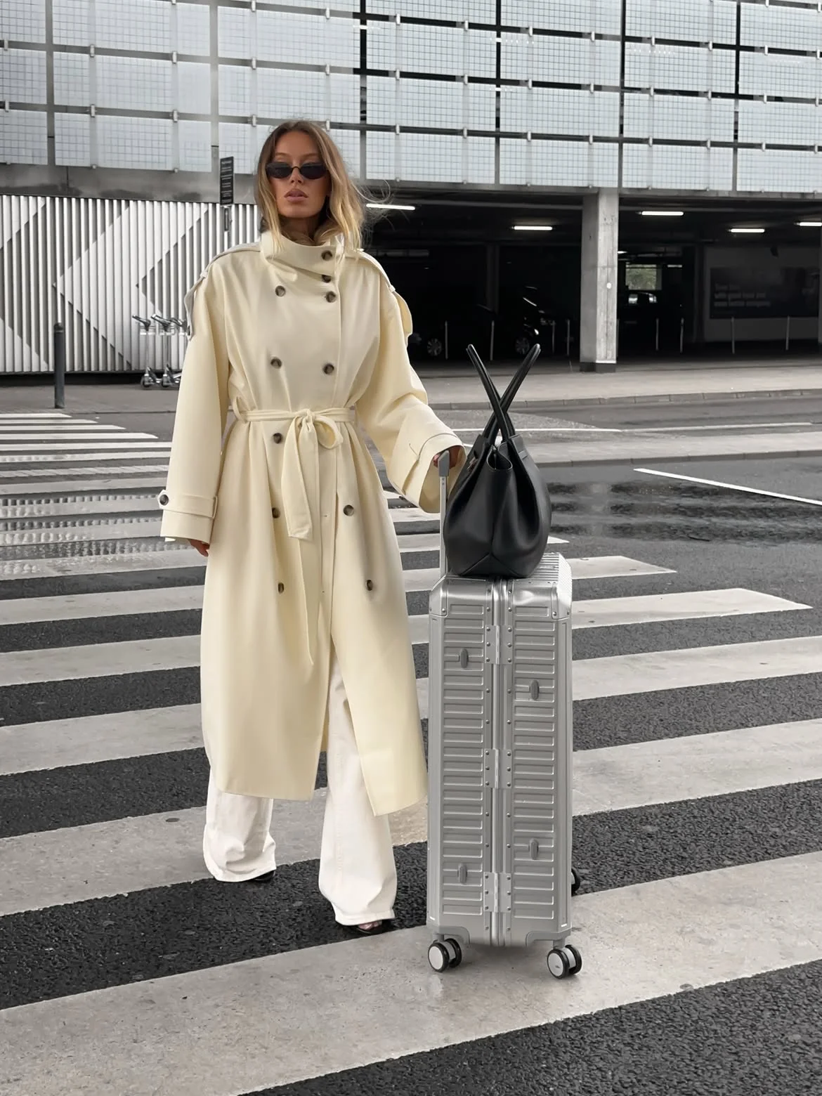 fall travel outfits 2026 + Ivory Trench Coat for a Polished Terminal Arrival