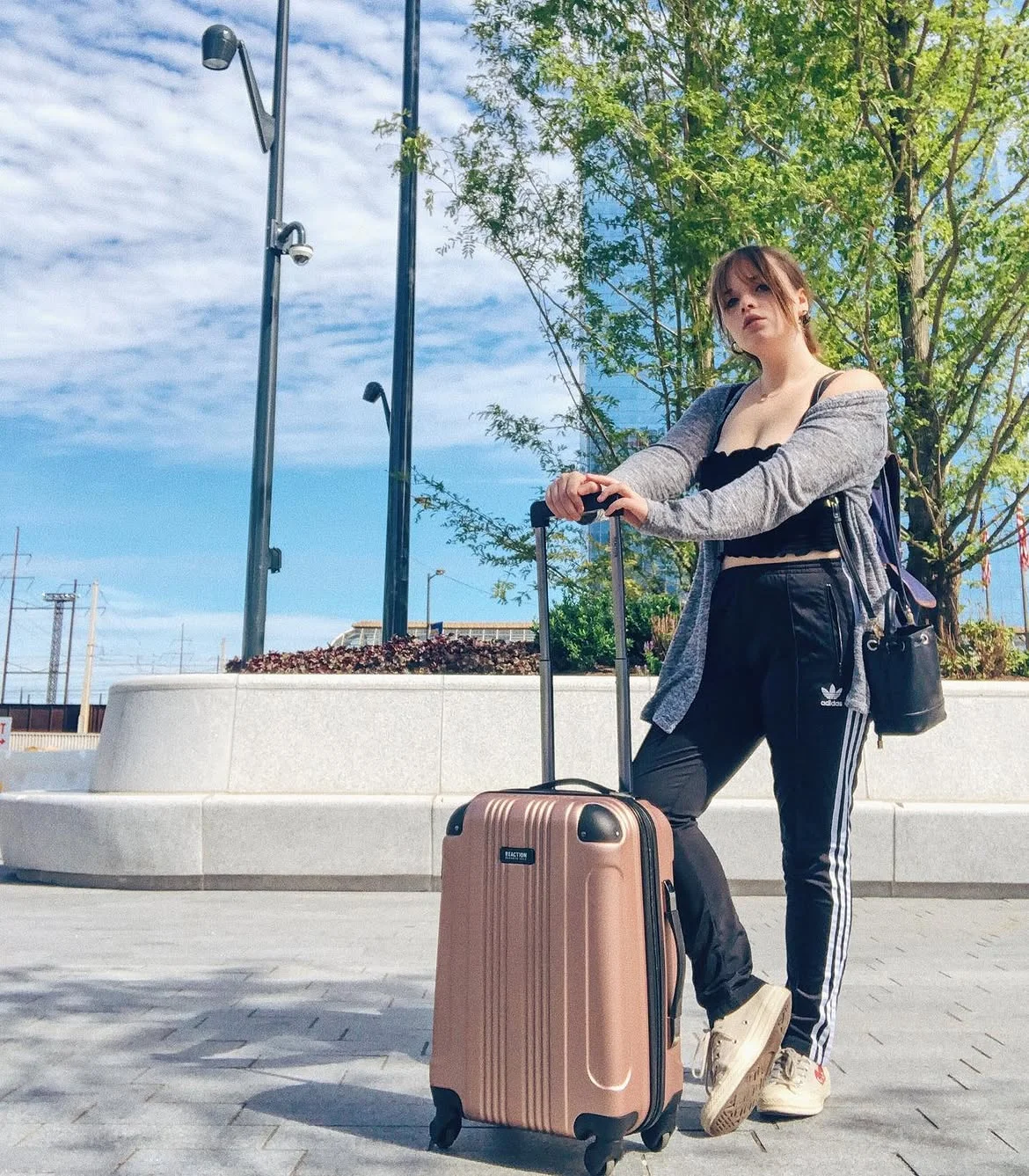 fall travel outfits 2026 + Sporty Track Pants for a No-Stress Travel Day