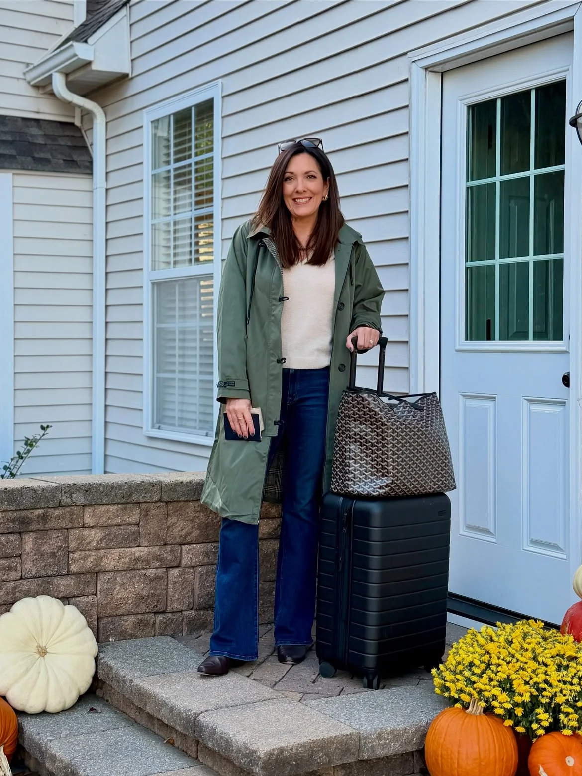 fall travel outfits 2026 + Classic Layers for a Cozy Airport Morning
