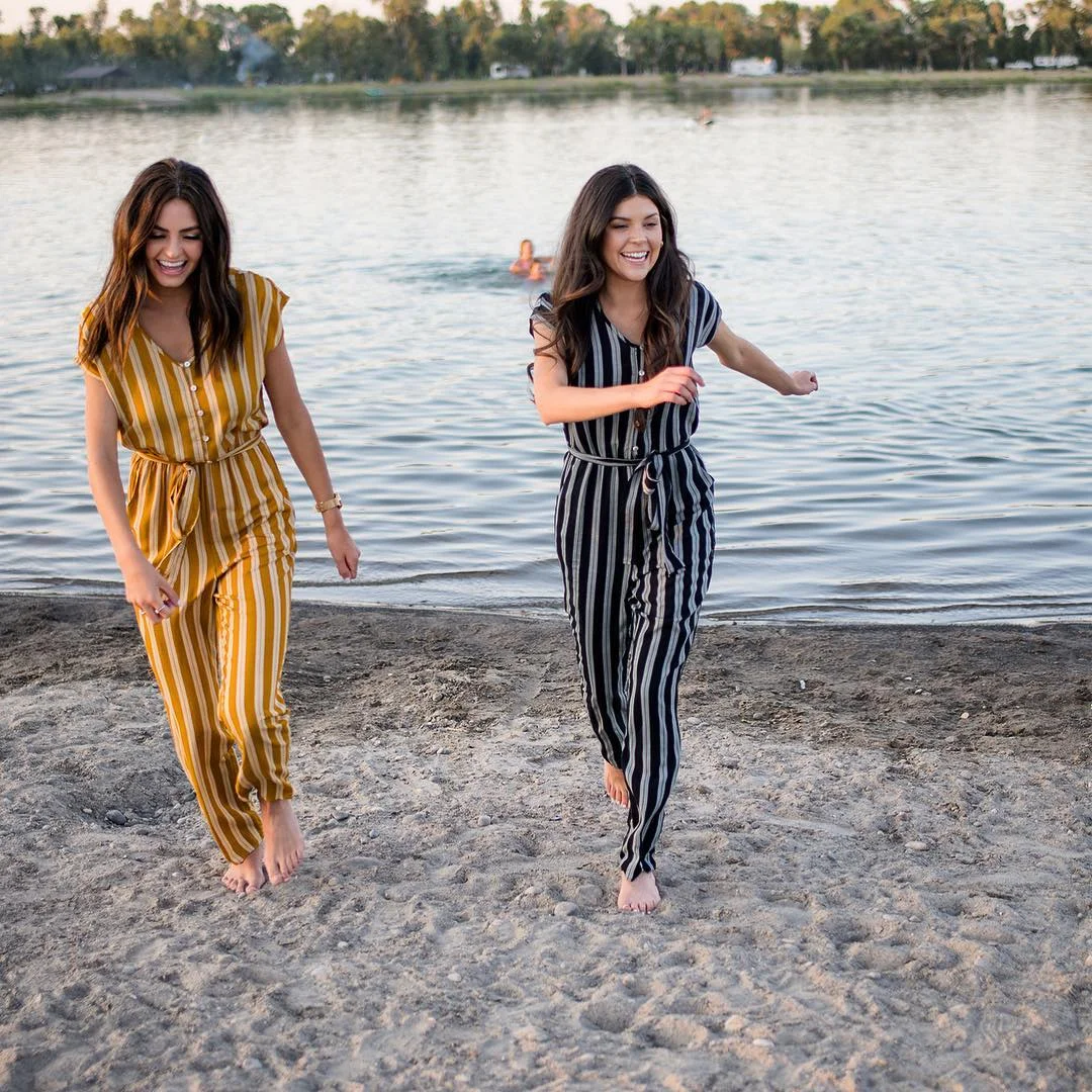 July fashion trends 2026 + Striped Jumpsuits For Barefoot Lake Days