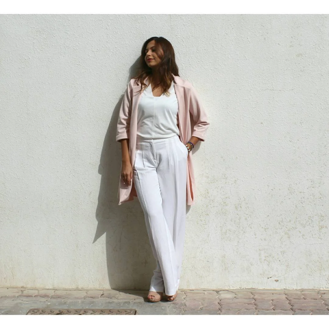July fashion trends 2026 + Soft Pink Coat Over Clean White Summer Tailoring