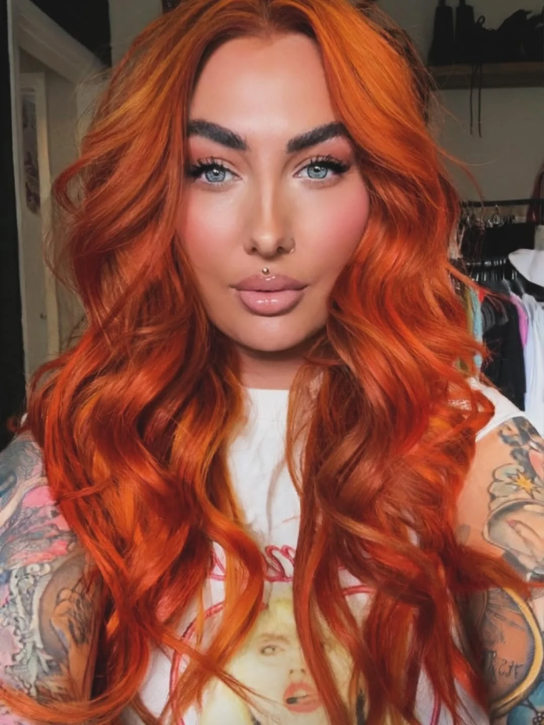 July hair colour ideas 2026 Flame Copper Waves For A Hot July Statement