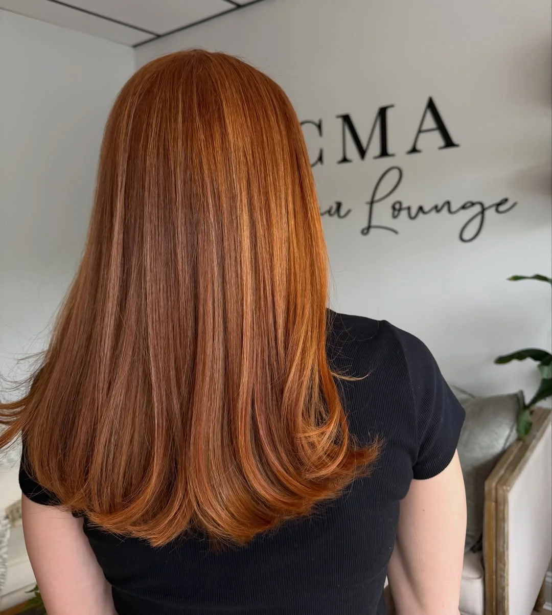 July hair colour ideas 2026 Polished Ginger Copper With Sleek Rounded Ends