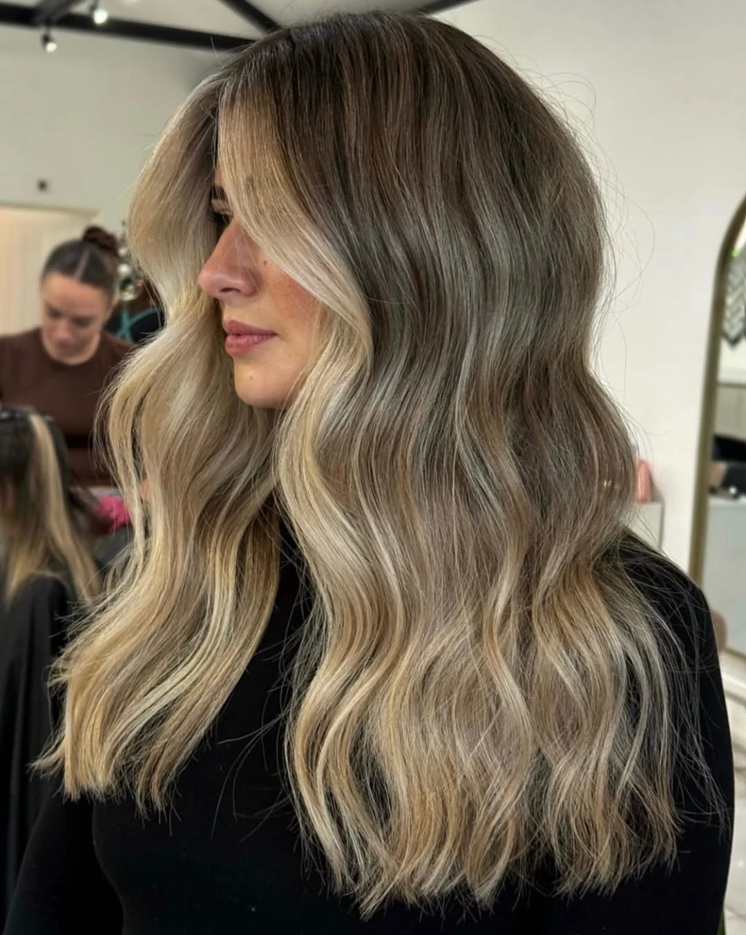 July hair colour ideas 2026 Creamy Beige Blonde With Soft Face Framing