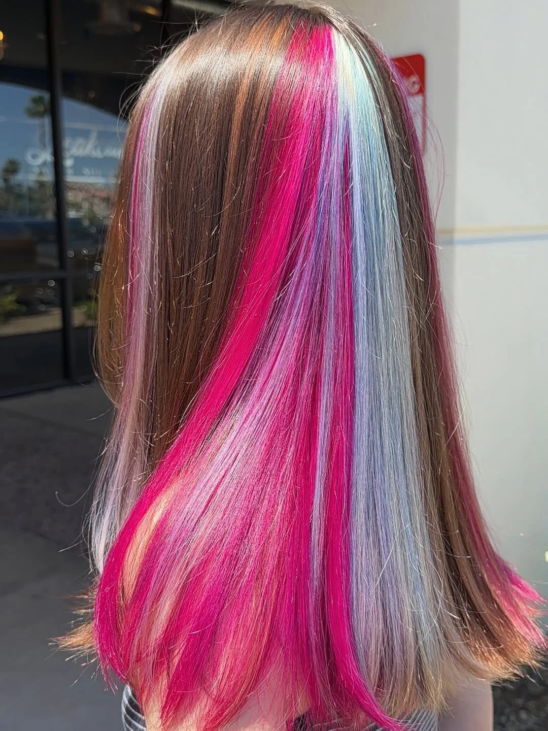 July hair colour ideas 2026 Hot Pink And Icy Panels For A Full Summer Statement