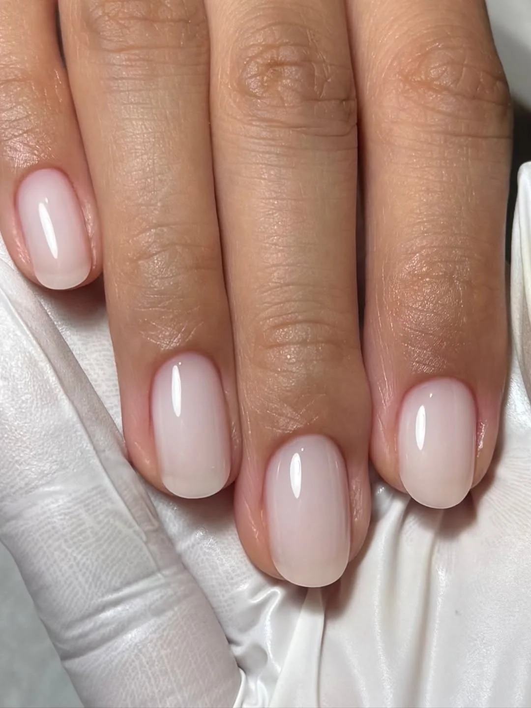 June manicure ideas 2026 Clean Milky Oval Nails
