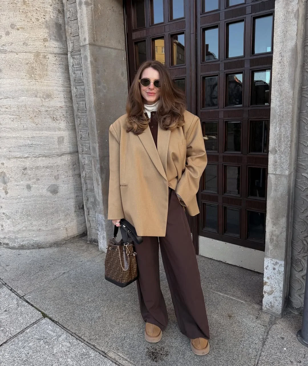 new trends fall fashion 2026 + Camel Blazer and Chocolate Trousers for Soft Power Dressing