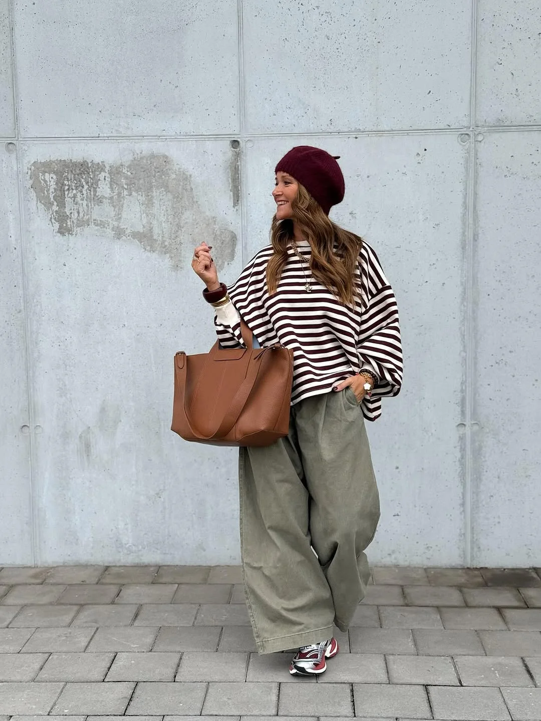 new trends fall fashion 2026 + Burgundy Stripes and Wide Utility Pants for Easy Weekend Style