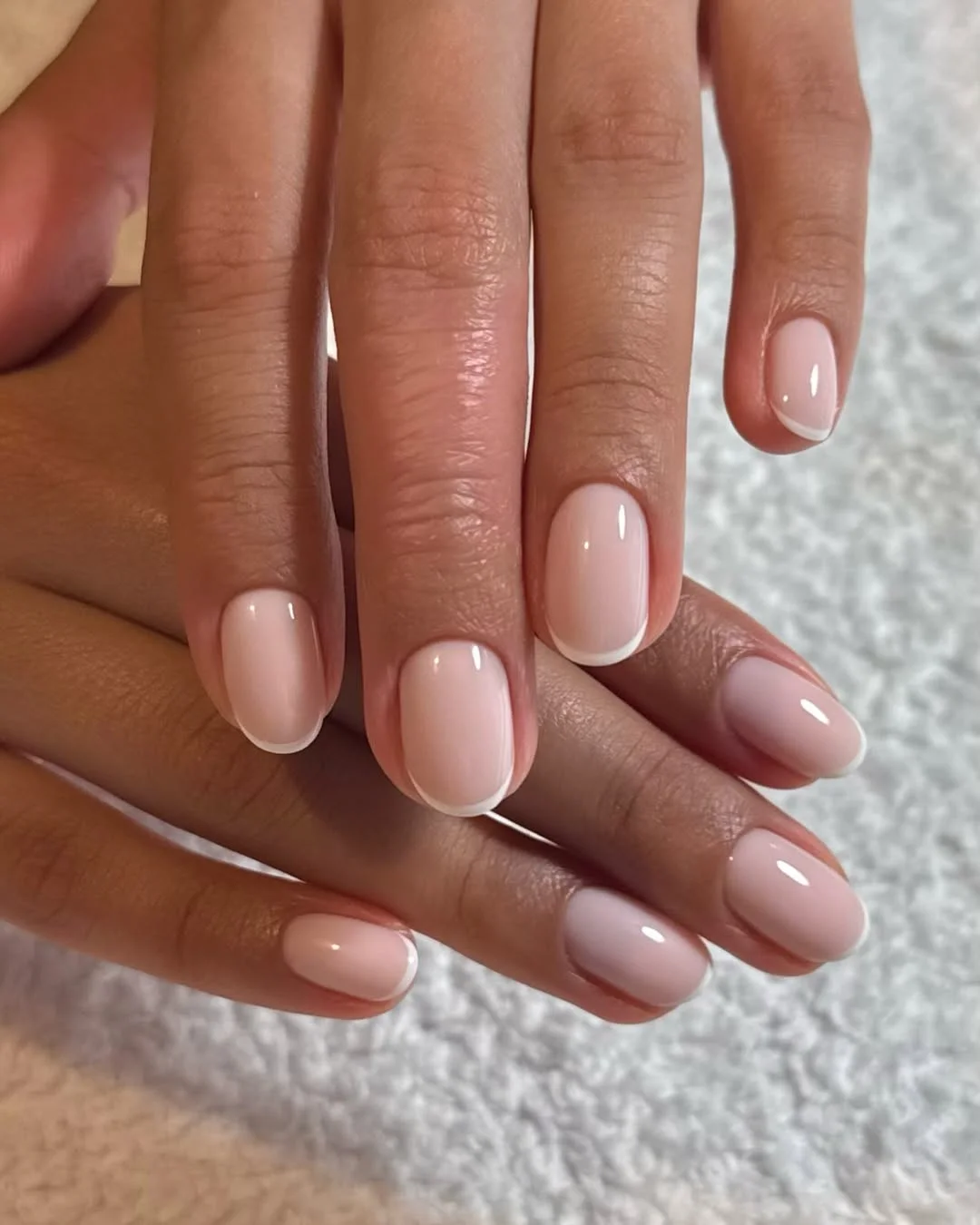 summer oval nails 2026 Short Oval French Nails With a Clean Milky Base