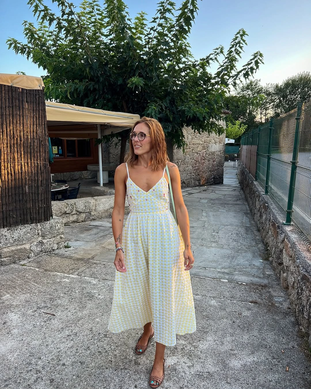 august outfits 2026 + Yellow Gingham Midi Dress for a Sunny Getaway