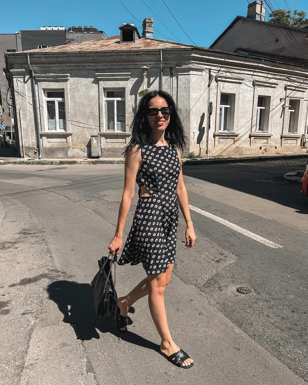 august outfits 2026 + Black Daisy Cutout Dress for a Hot City Day
