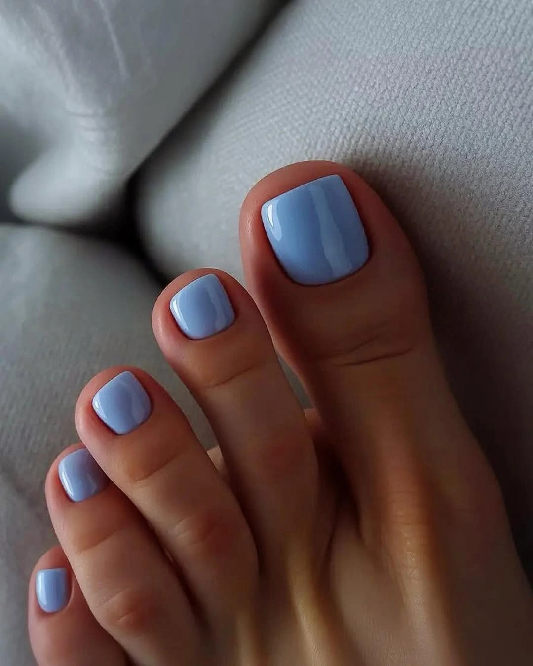 august pedicure nails ideas 2026 + Periwinkle Blue for a Cooler August Mood