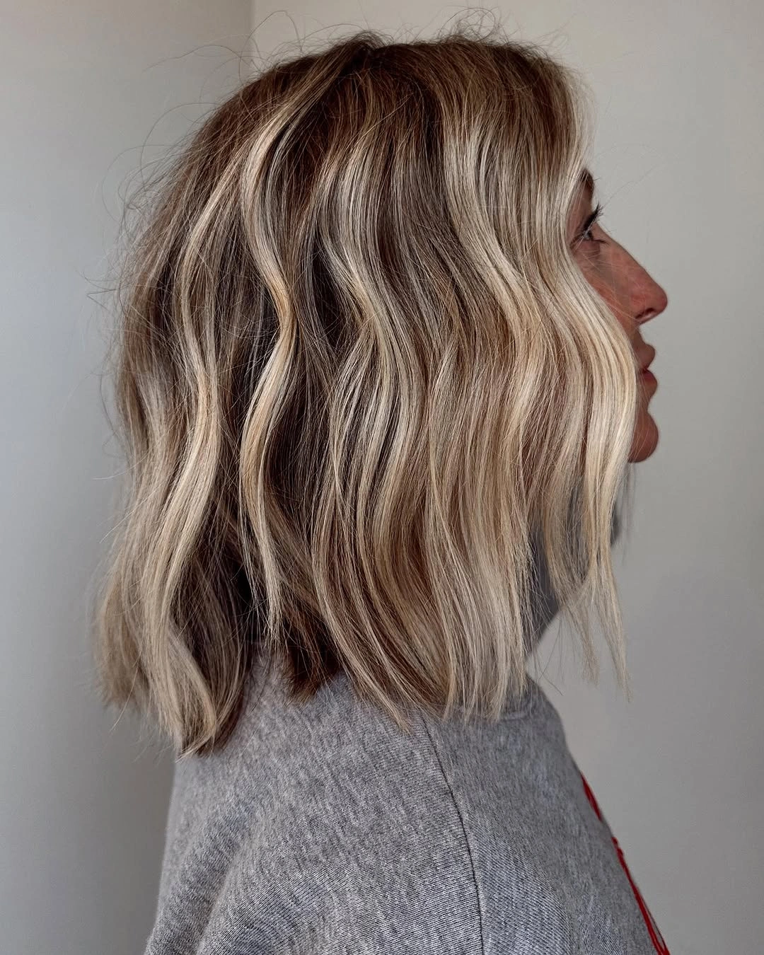 babylights hair ideas Piecey Blonde Babylights On A Textured Bob
