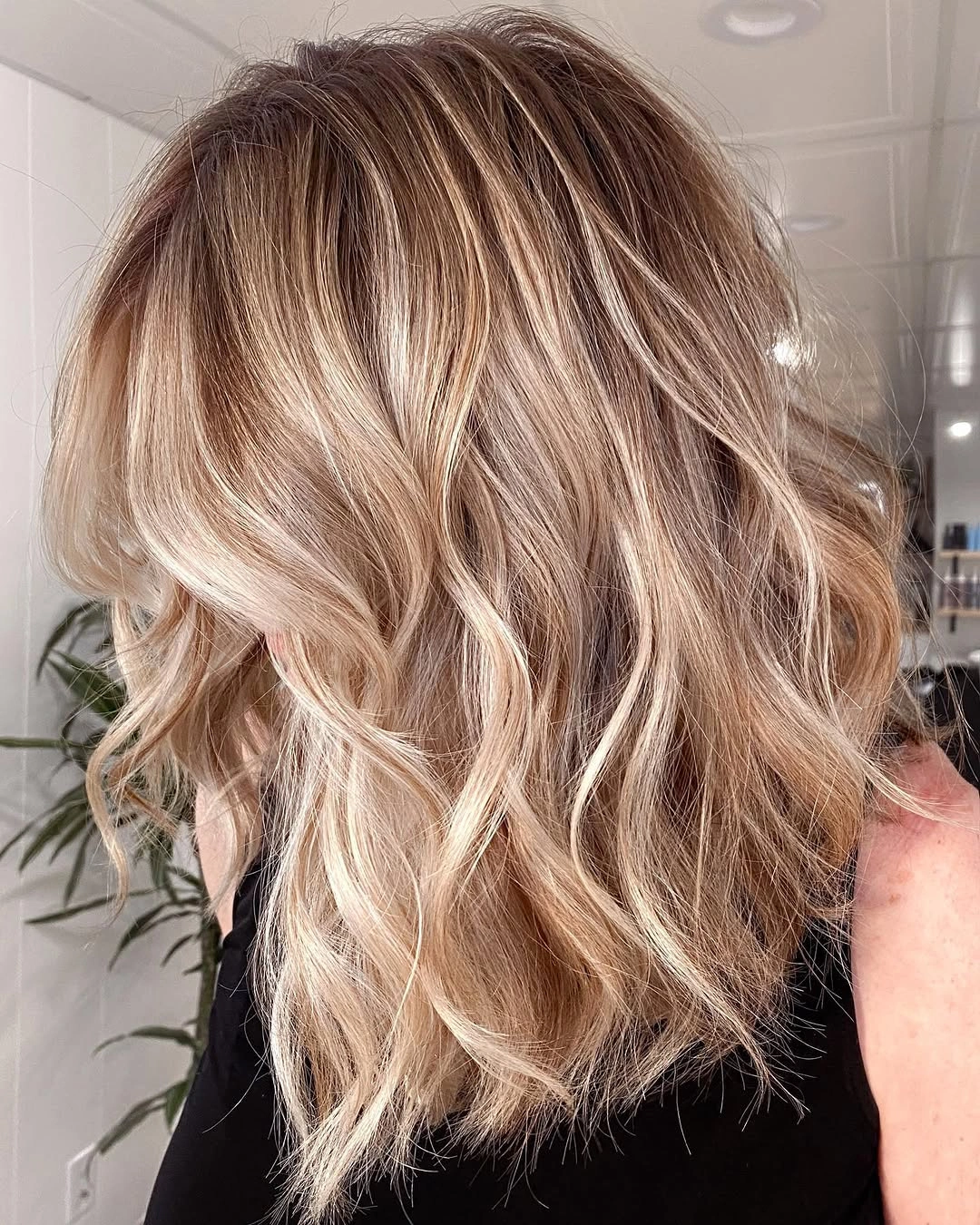 beige blond hair color Strawberry Beige Blonde Bob