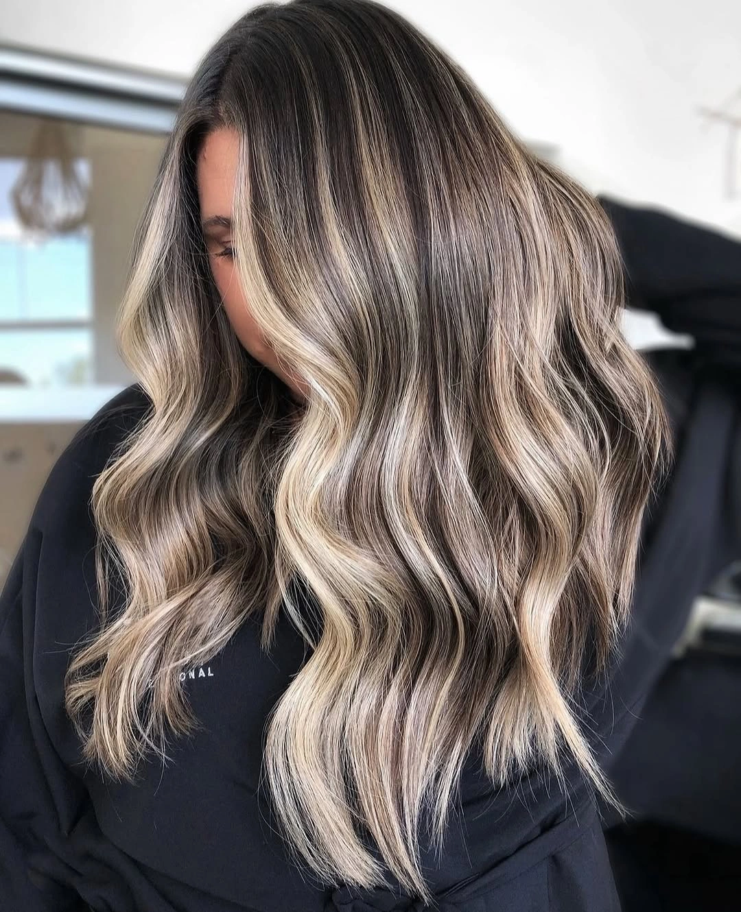 beige blond hair color Icy Beige Blonde Balayage