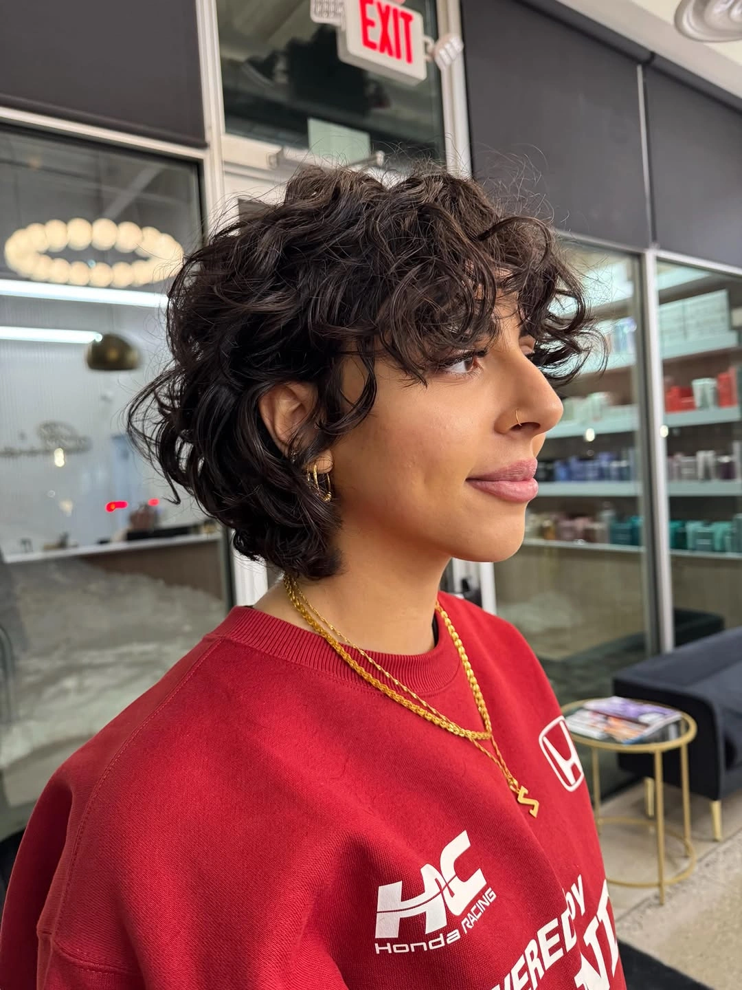 bixie haircut Curly Black Bixie With a Rounded Crown