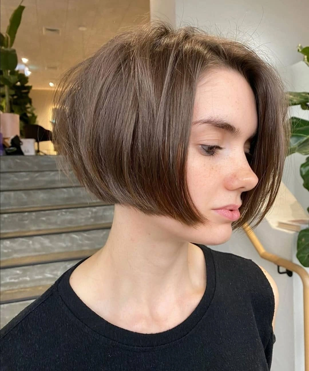 bobbed haircut for women Rounded Jaw-Length Bob With Minimalist Ease