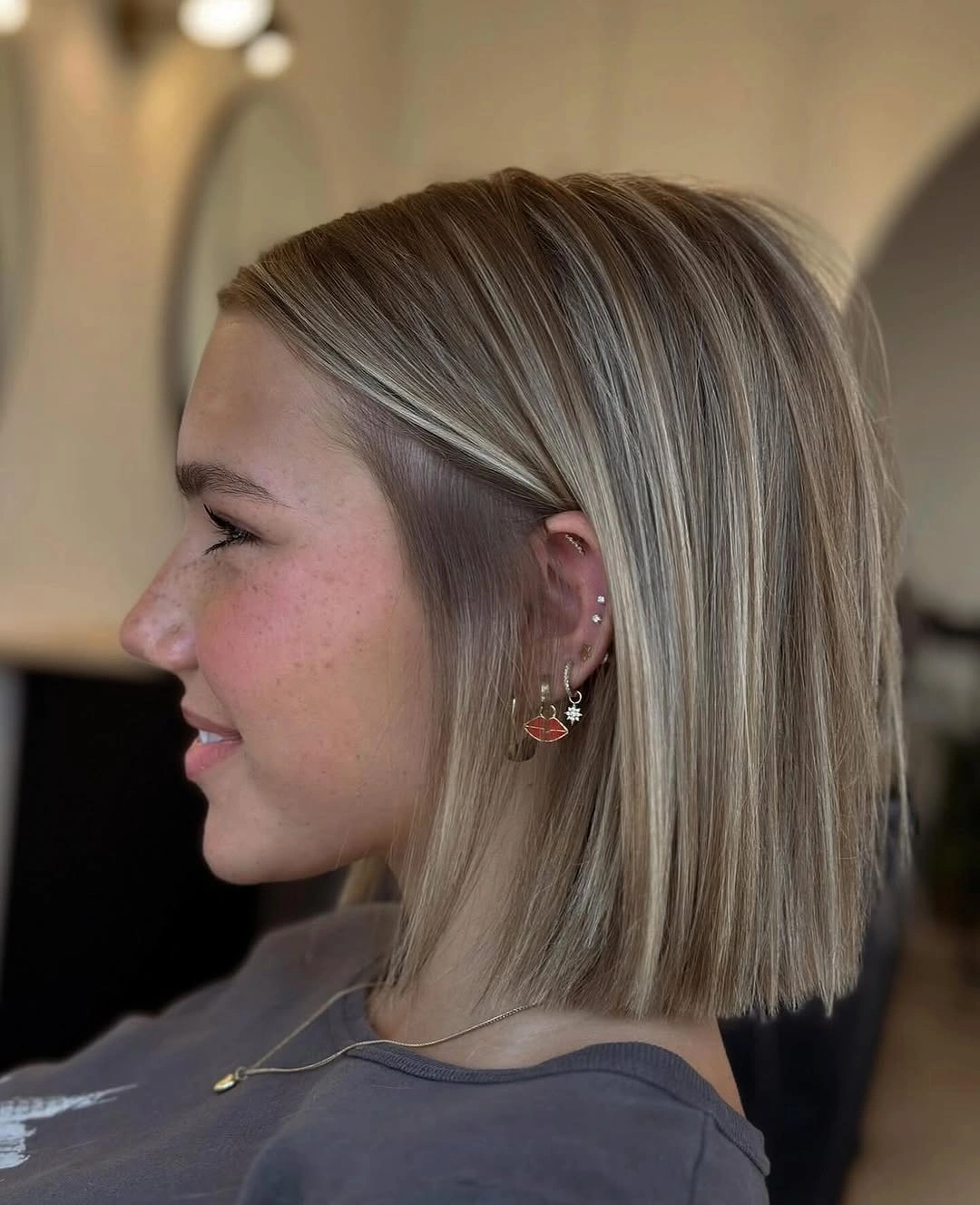 bobbed haircut for women Sleek Blonde Bob With A Quiet Undercut