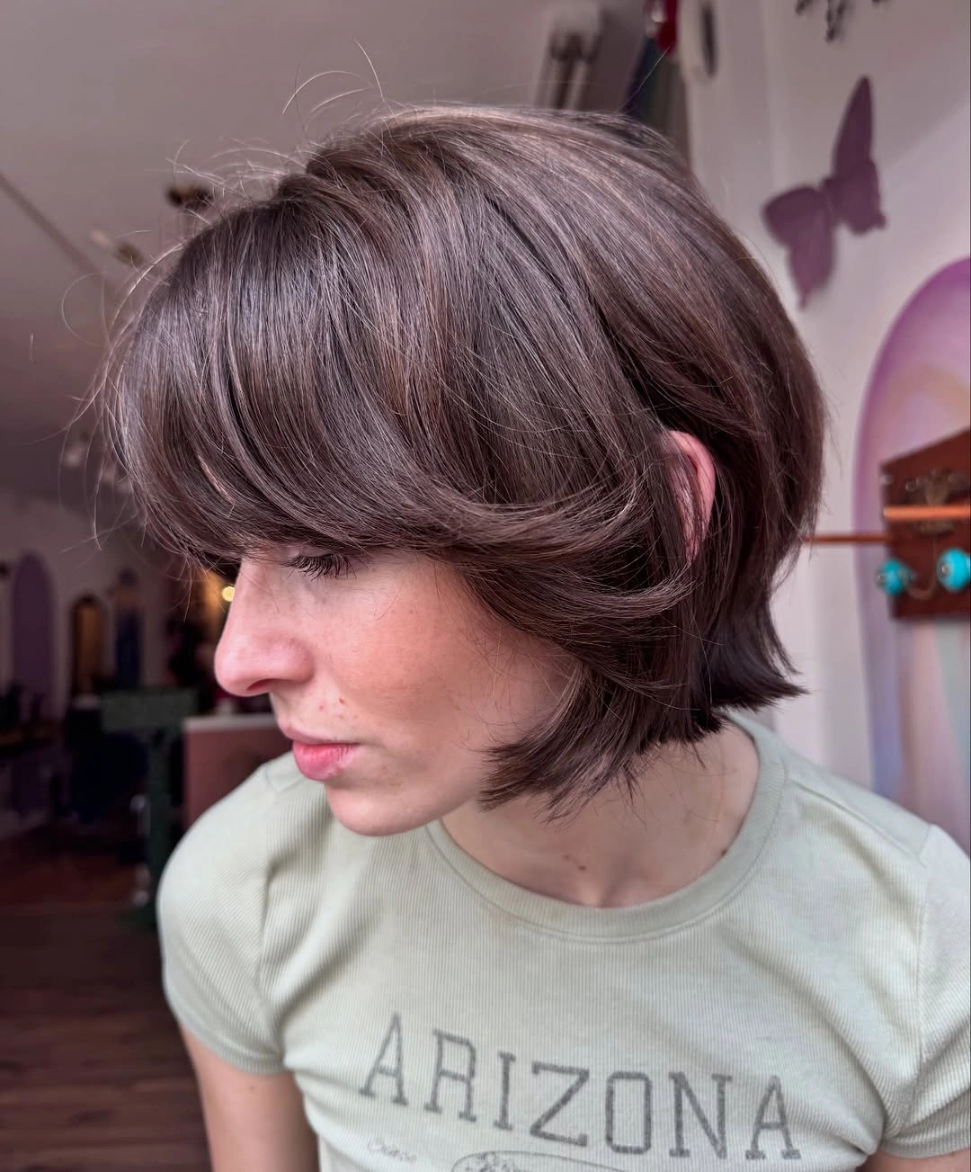 bobbed haircut for women Shaggy Bob With Soft Mushroom Layers