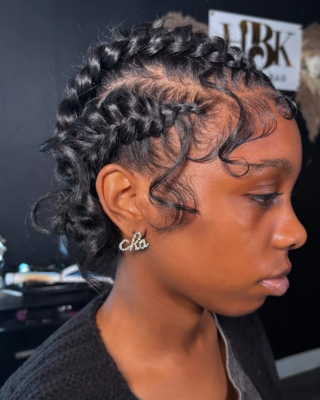 butterfly braids hairstyle Short Butterfly Braids With Polished Baby Hairs