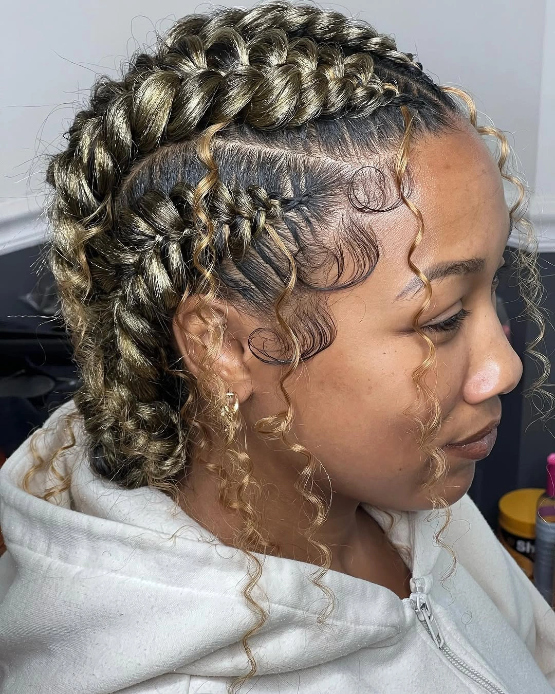 butterfly braids hairstyle Golden Blonde Butterfly Braids With Soft Tendrils