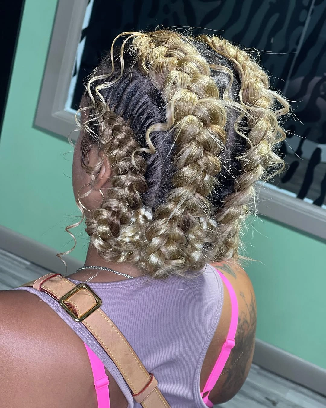 butterfly braids hairstyle Blonde Short Butterfly Braids With A Playful Finish
