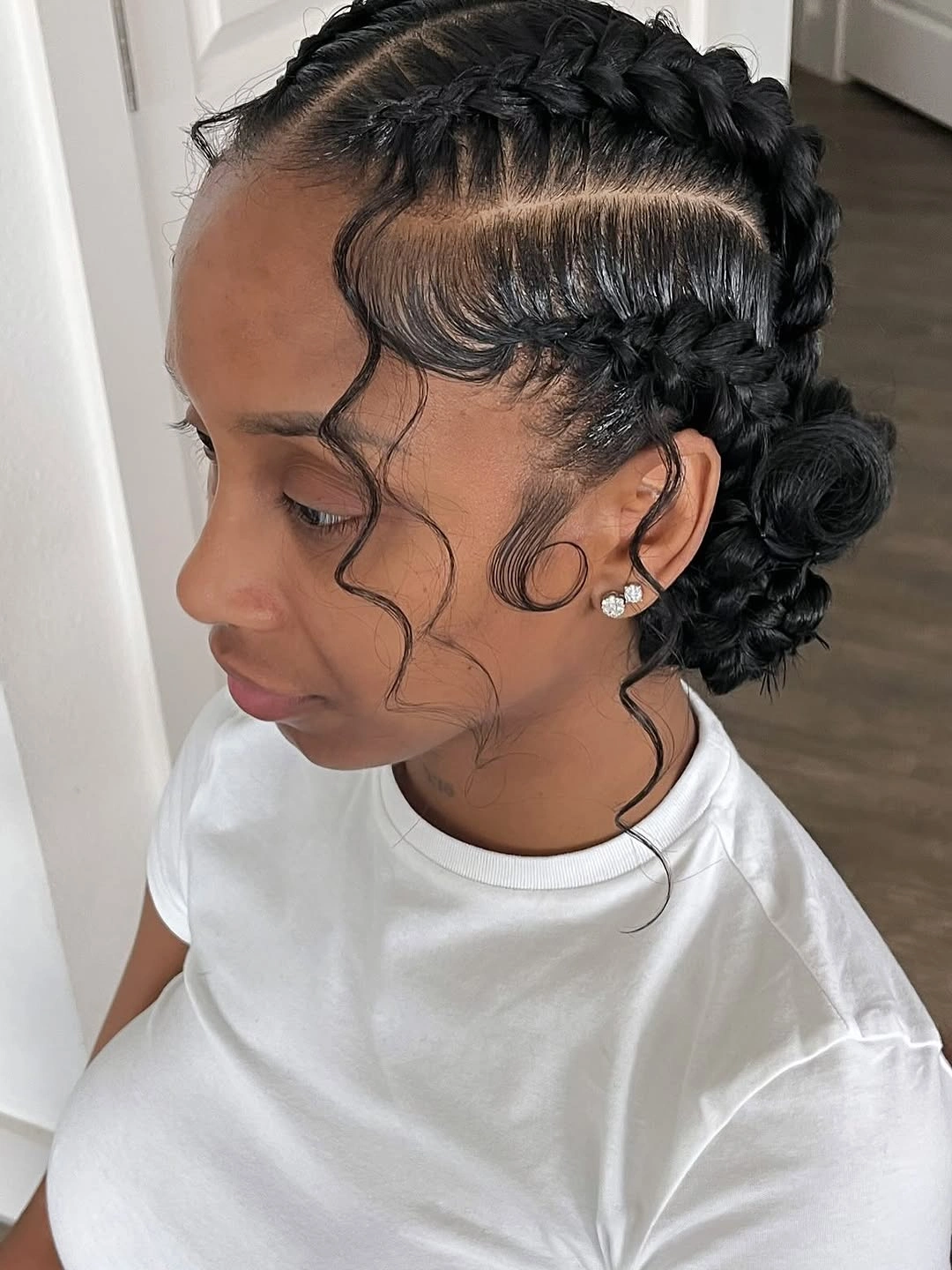 butterfly braids hairstyle Butterfly Braids Gathered Into A Low Bun
