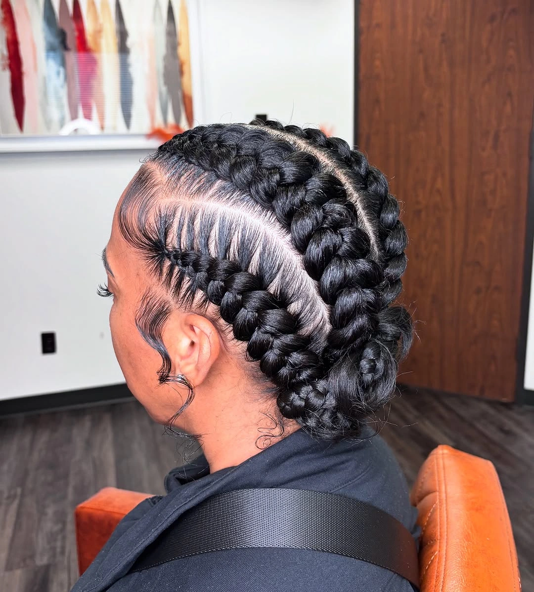 butterfly braids hairstyle Polished Black Butterfly Braids With Clean Rows