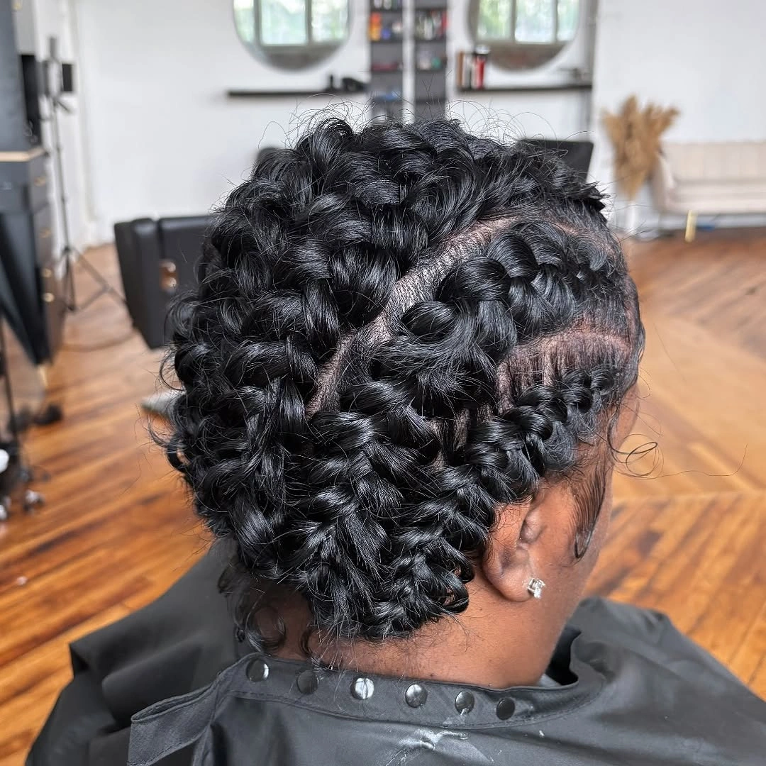 butterfly braids hairstyle Short Black Butterfly Braids With Full Volume