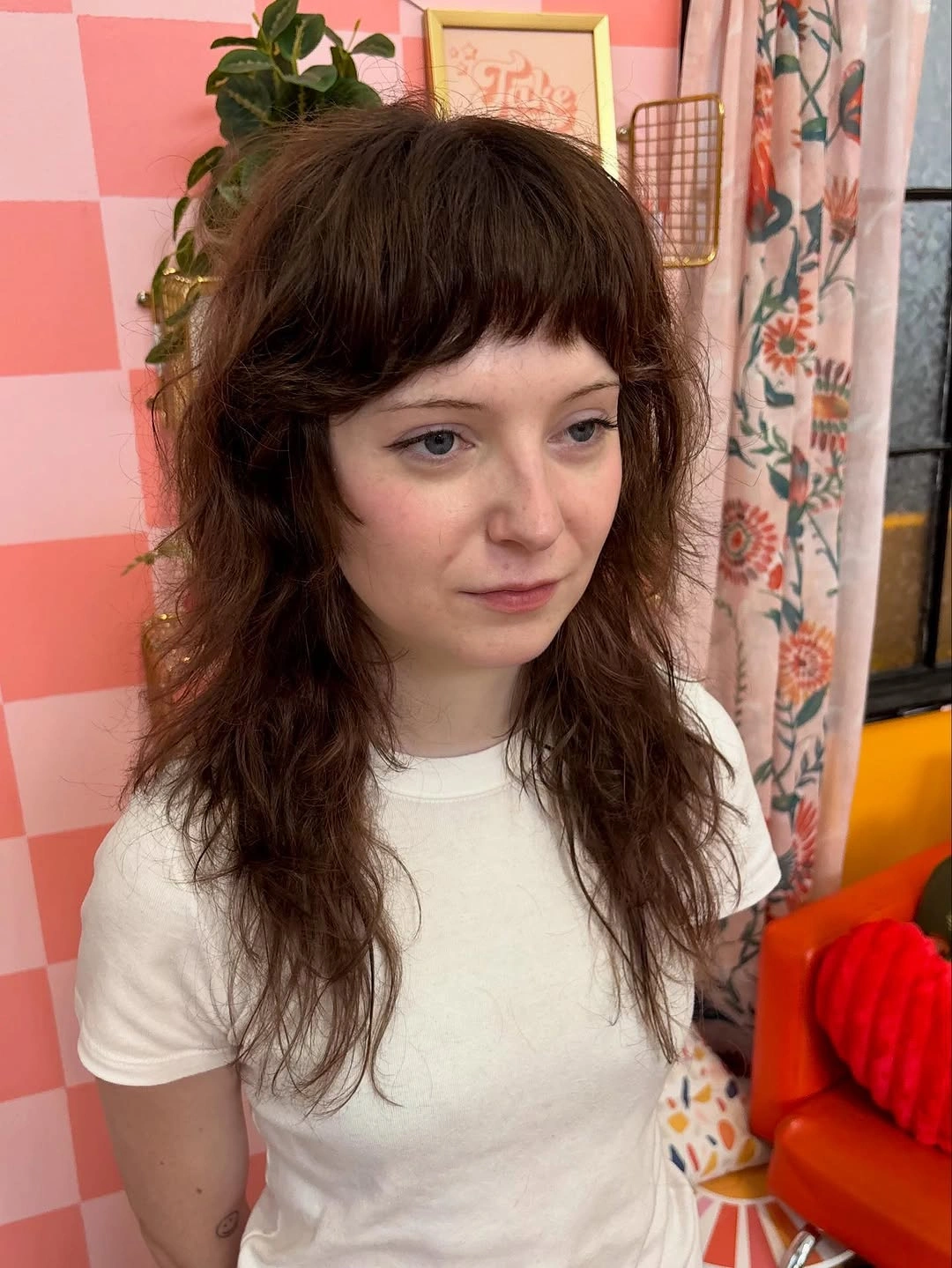 choppy medium layered hair Retro Shag With Full Texture