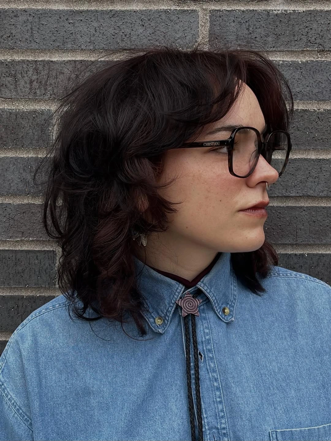 choppy medium layered hair Dark Wavy Layers With Smart-Girl Edge