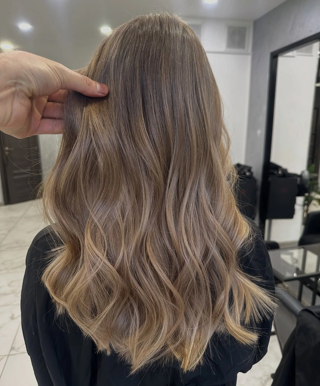 dirty blonde hair color Mushroom Beige Blonde With Soft Waves
