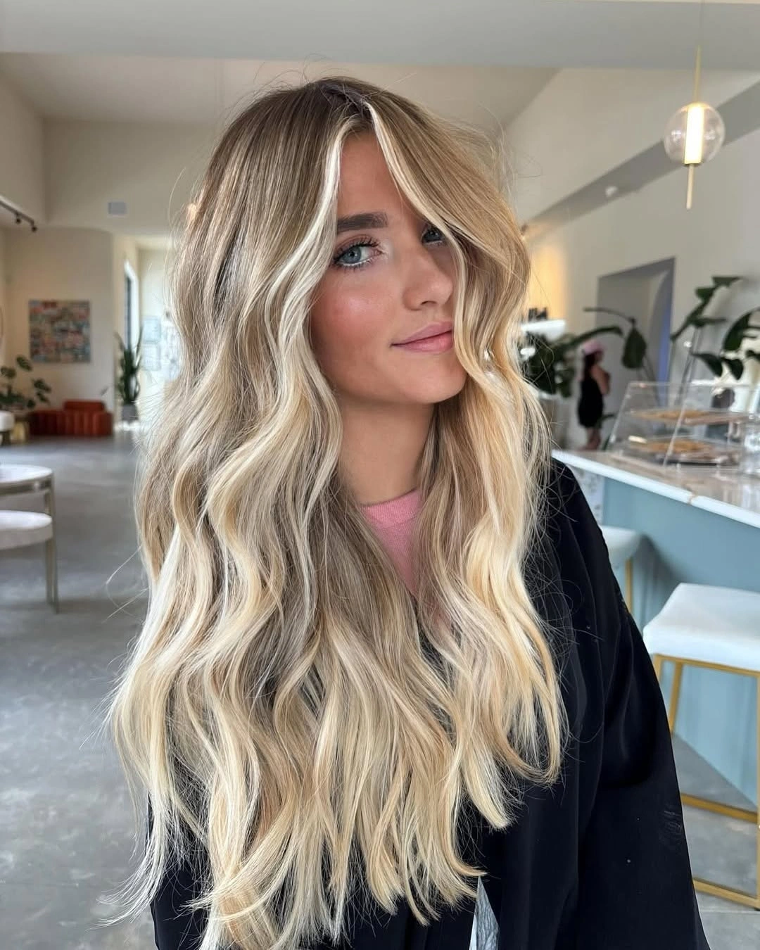 dirty blonde hair color Bright Creamy Dirty Blonde With Long Waves