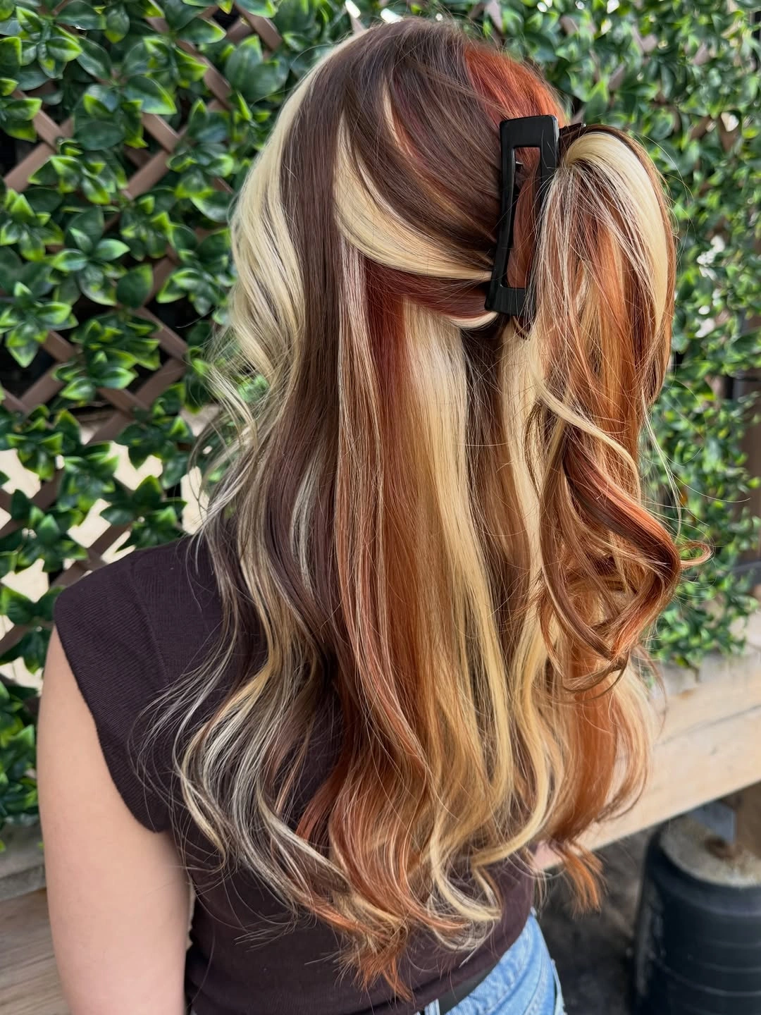 Fall blonde hair colour 2026 Chocolate Copper and Vanilla Ribbon Color