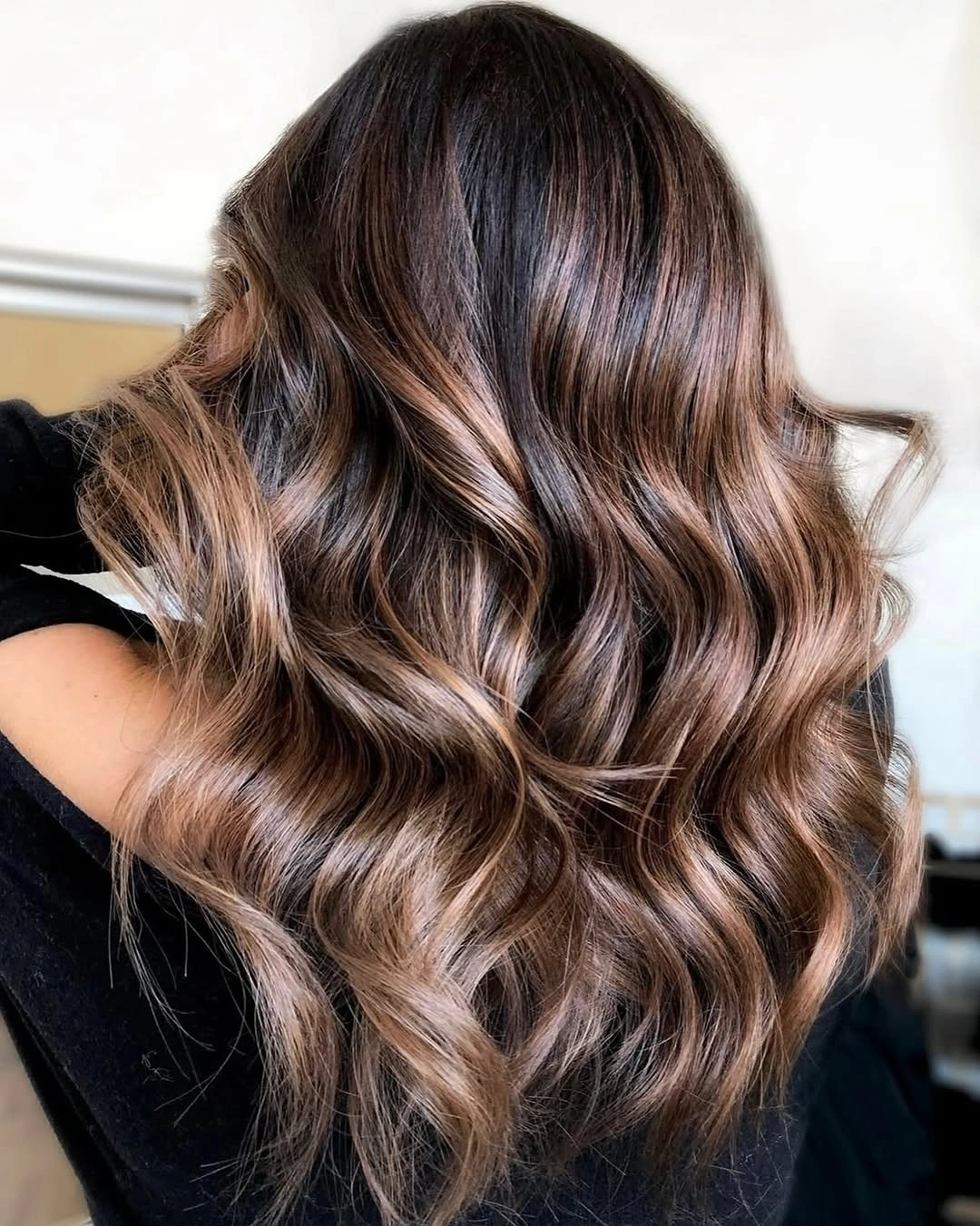 Fall brunette hair colour 2026 Rosewood Brunette With Smoky Beige Ribbons