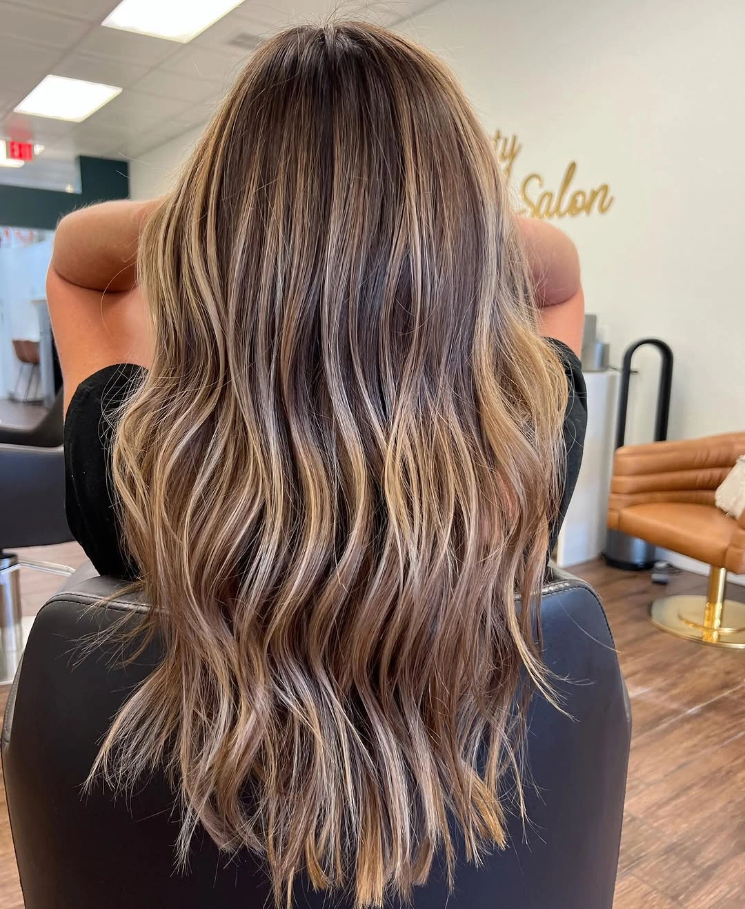 Fall brunette hair colour 2026 Beige Blonde Ribbons Over a Brunette Base
