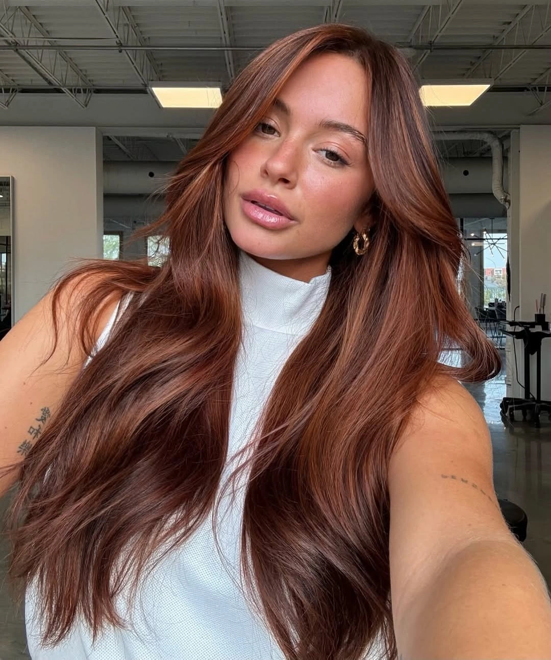 Fall brunette hair colour 2026 Copper Brunette With Autumn Fire